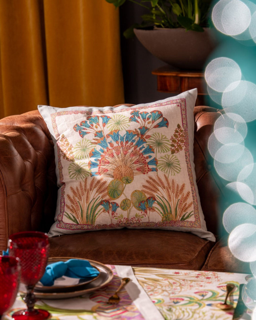 Papyro Decorative Linen Cushion 55x55cm