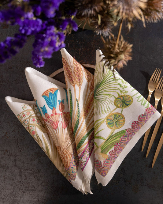 Papyro Set of 4 Linen Napkins