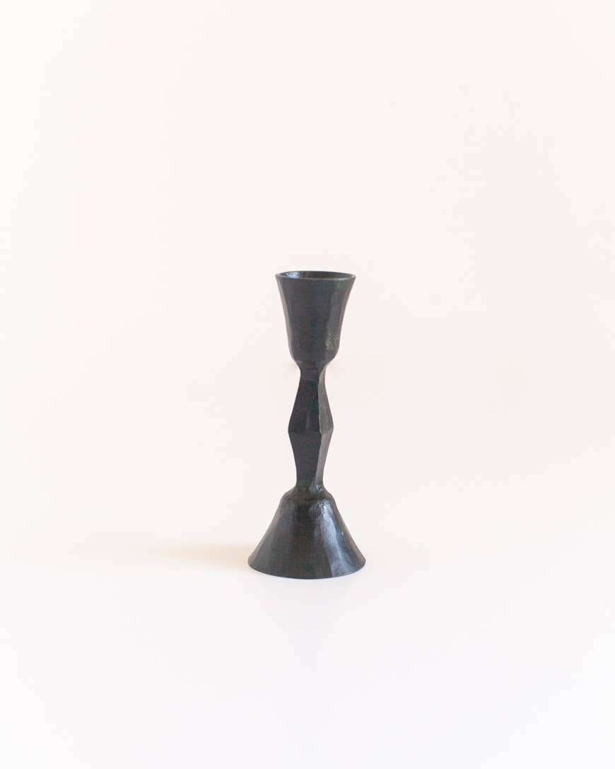 Hand Forged Iron Diamante Candle Holders