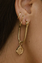 Nahla Hoops | Brass / 22k Gold Plated