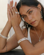 Nalini Hoops | Silver Plated 