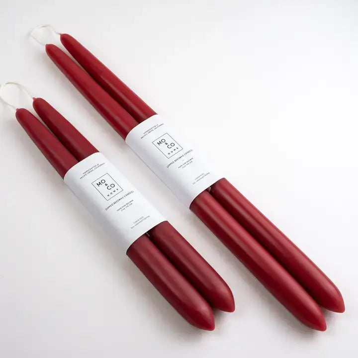 beeswax dipped taper candles, 10 inch, all natural handmade"
