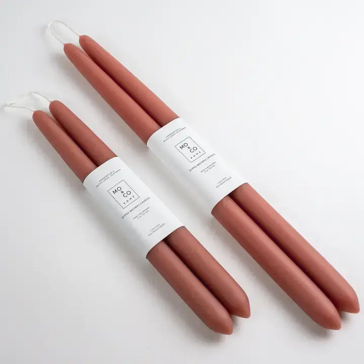  beeswax dipped taper candles, 10 inch, all natural handmade"