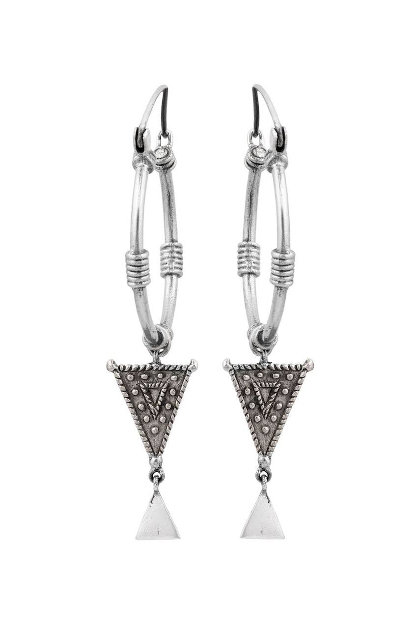 Nidra Hoop | White Brass