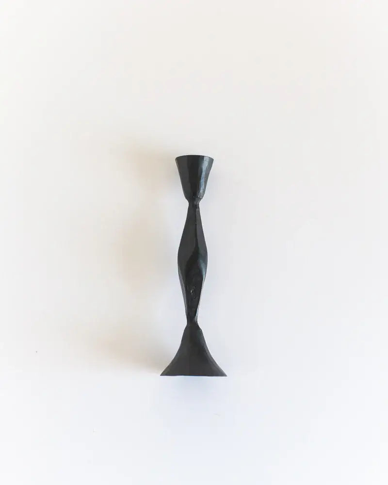 High Diamond Hand-Forged Iron Candle Stand