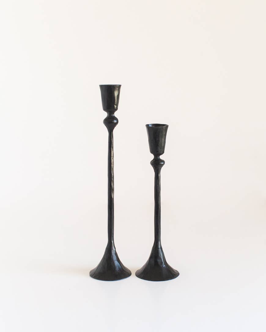 Gemini Hand Forged Iron Candlestands