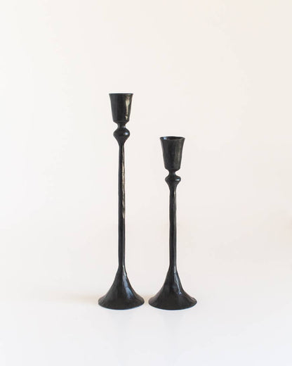 Gemini Hand Forged Iron Candlestands