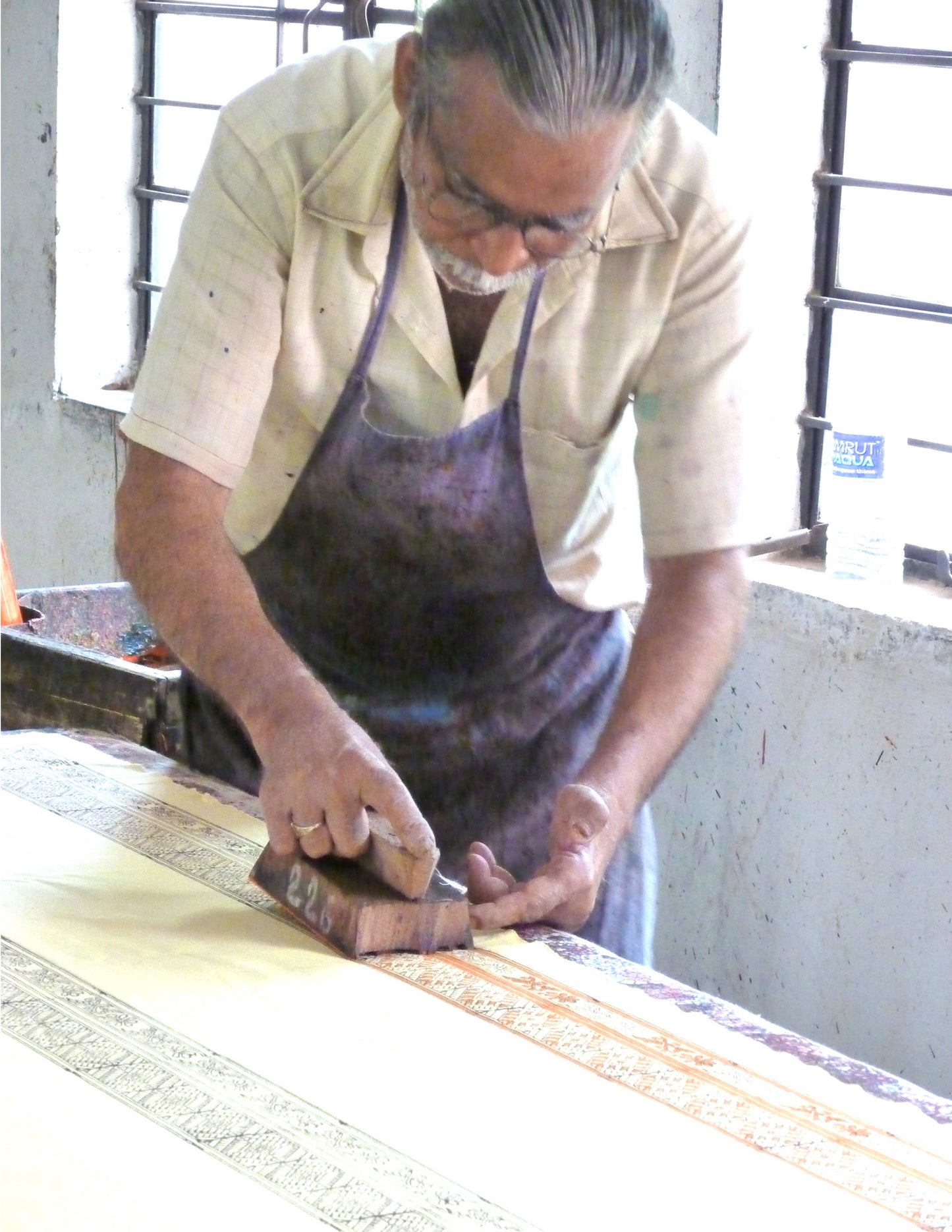 OPAL GARDEN Tablecloth, Hand Block Printed Cotton