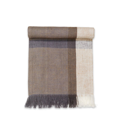 CAFE CON LECHE Runner, Handwoven Flax Linen