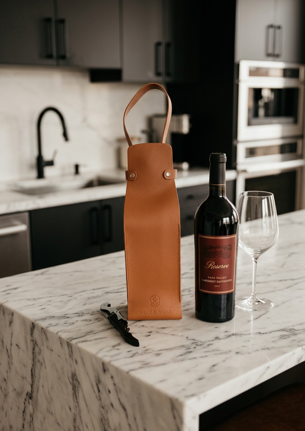 Milly & Moss Wine Carrier - Tan