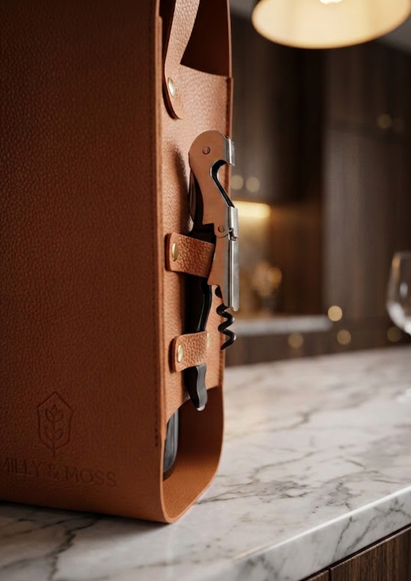Milly & Moss Wine Carrier - Tan
